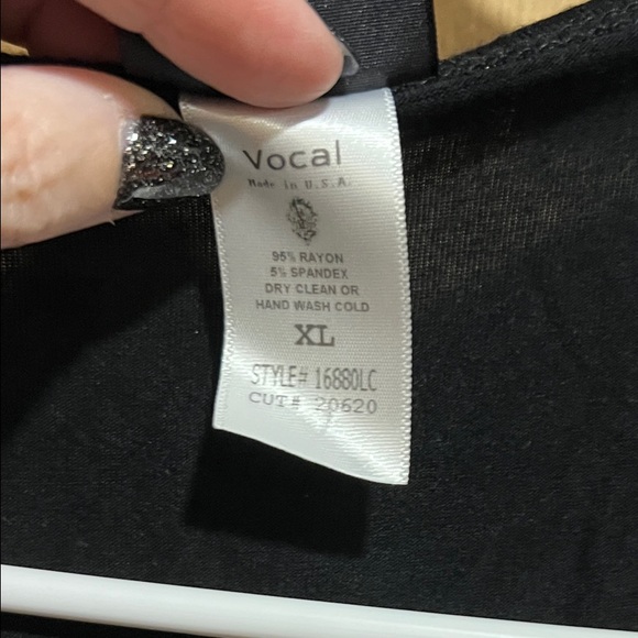 Vocal Black Cardigan with Studded Accents - Picture 2 of 3